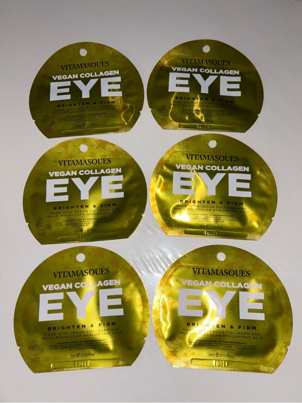 Vitamasques Vegan Collagen Eye Mask — Gold